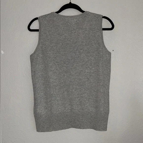 Brooks Brothers Light Gray Cashmere Sweater Vest round neck - Picture 5 of 6